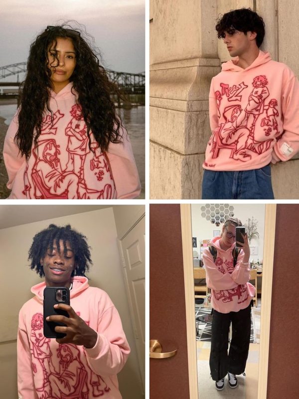 Mens Graphic Oversized Hoodie Print Streetwear Casual hoodies y2k Hooded Sweatshirt - Image 3
