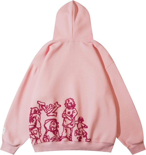 Mens Graphic Oversized Hoodie Print Streetwear Casual hoodies y2k Hooded Sweatshirt - Image 5