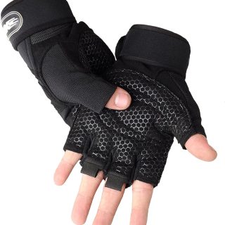 Workout Gloves, Gym Gloves for Men, Wrist Wraps Lifting Wrist Wraps Gloves for Working Out, Hand Out Gloves Fitness Gloves Full Palm Protection