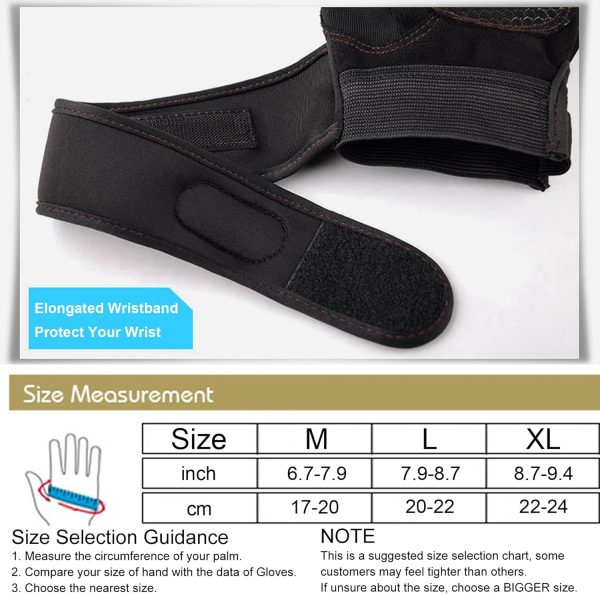 Workout Gloves, Gym Gloves for Men, Wrist Wraps Lifting Wrist Wraps Gloves for Working Out, Hand Out Gloves Fitness Gloves Full Palm Protection - Image 2